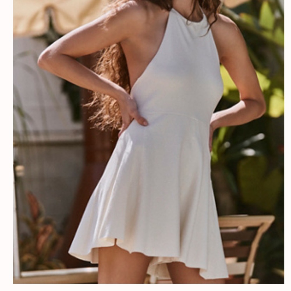 Free People Seashell Sweater Romper in white